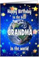Best Grandma In The World Birthday card