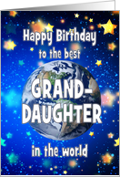 Best Granddaughter In The World Birthday card