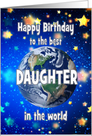 Best Daughter In The World Birthday card