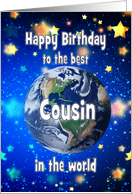 Best Cousin In The World Birthday card