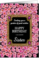 Sister Birthday Pink Daisies card