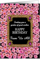 From Us All Birthday Pink Daisies card