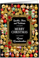 Great Grandmother Merry Christmas with Ornaments card