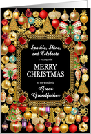 Great Grandfather Merry Christmas with Ornaments card