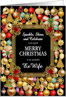 Ex Wife Merry Christmas with Ornaments card
