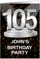 105th Birthday Party Invitation Add A Name John Spotlights card