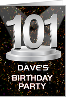 101st Birthday Party Invitation Add A Name Dave Spotlights card