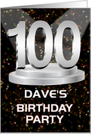 100th Birthday Party Invitation Add A Name Dave Spotlights card