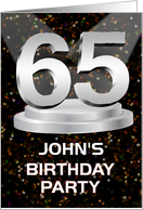 65th Birthday Party Invitation Add A Name John Spotlights card