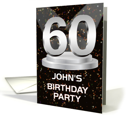 60th Birthday Party Invitation Add A Name John Spotlights card