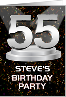 55th Birthday Party Invitation Add A Name Steve Spotlights card