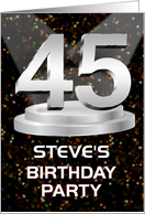 45th Birthday Party Invitation Add A Name Steve Spotlights card