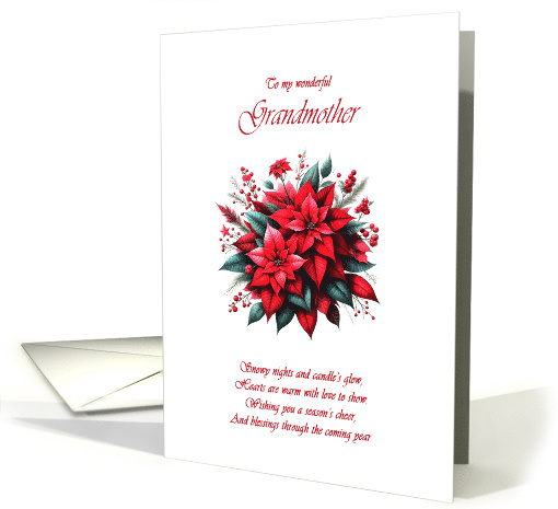 Grandmother Christmas Poinsettias card (1887546)