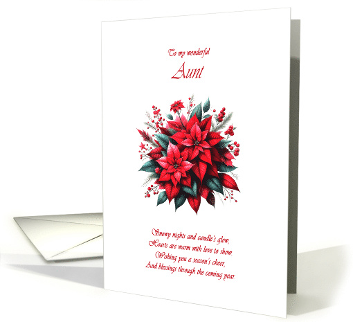 Aunt Christmas Poinsettias card (1888624)