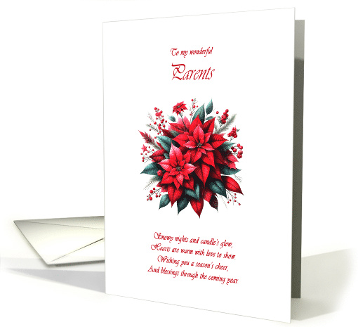 Parents Christmas Poinsettias card (1888840)