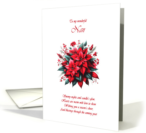 Nan Christmas Poinsettias card (1888860)