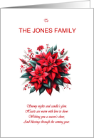 Add A Name To Christmas Poinsettias card