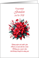 Grandson and his Wife Christmas Poinsettias card