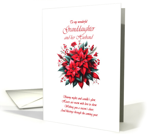 Granddaughter and her Husband Christmas Poinsettias card (1889004)