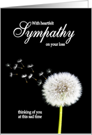 Sympathy Dandelion Clock card