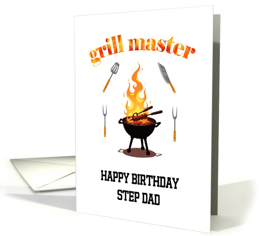 Grill Master Step Dad Birthday card (1911982)