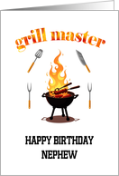 Grill Master Nephew Birthday card