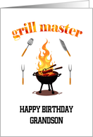 Grill Master Grandson Birthday card