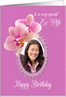 Ex Wife Birthday Orchids Custom Photo card