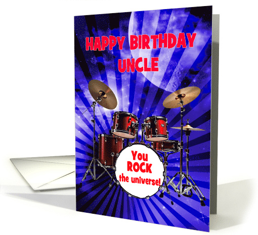 Uncle Birthday You Rock Drums card (1922428)