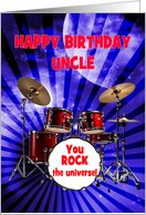 Uncle Birthday You Rock Drums card