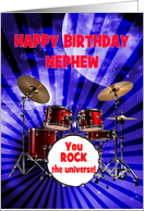 Nephew Birthday You Rock Drums card