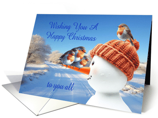 To You All Robins and Snowman Christmas card (1925664)