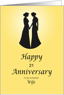 Add Any Year Wife Anniversary Two Ladies card