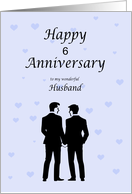 Add Any Year Husband Anniversary Two Men card