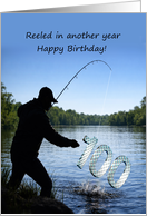 100th Birthday Fisherman card