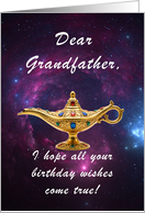 Grandfather Birthday Magic Lamp card