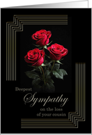 Cousin Sympathy Roses on Black