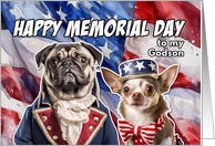 Godson Happy Memorial Day Patriotic Dogs card