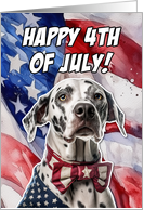 Happy 4th of July Patriotic Dalmatian card