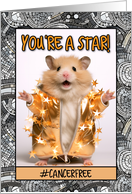 Cancer Free Congrats Star Hamster card