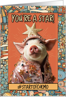 Start of Chemo Encouragement Star Piglet card