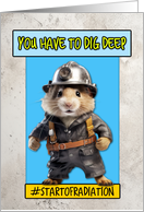 Start of Radiation Encouragement Coalminer Hamster card