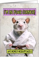 Chemo Therapy Sucks Encouragement Martial Arts Rat card