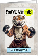 Chemo Warrior Encouragement Boxing Tiger card