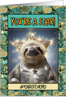 End of Chemo Congratulations Star Sloth card