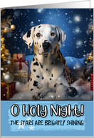 Dalmatian O Holy Night Christmas card