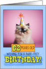 62 Years Old Happy Birthday Himalayan Cat card