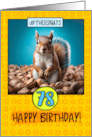 78 Years Old Happy Birthday Squirrel and Nuts card