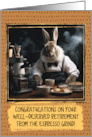 Retirement Congratulations Barista Rabbit card