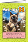 88 Years Old Happy Birthday Siamese Cat Playing Guitar card